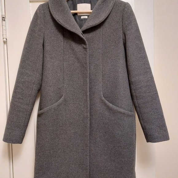 Wilfred | Aritzia Wool/Cashmere Cocoon Coat Charcoal Grey XS - Picture 4 of 4